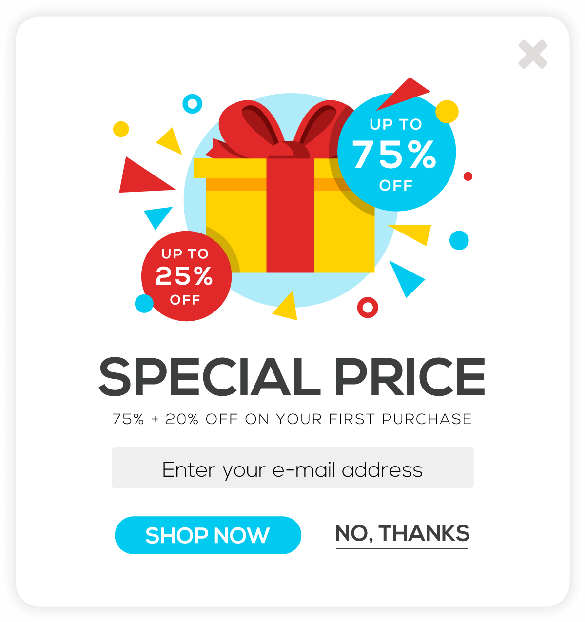 Display irresistible offer popups